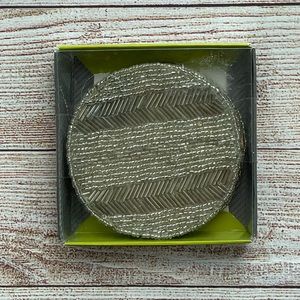NEW Silver Beaded Coasters